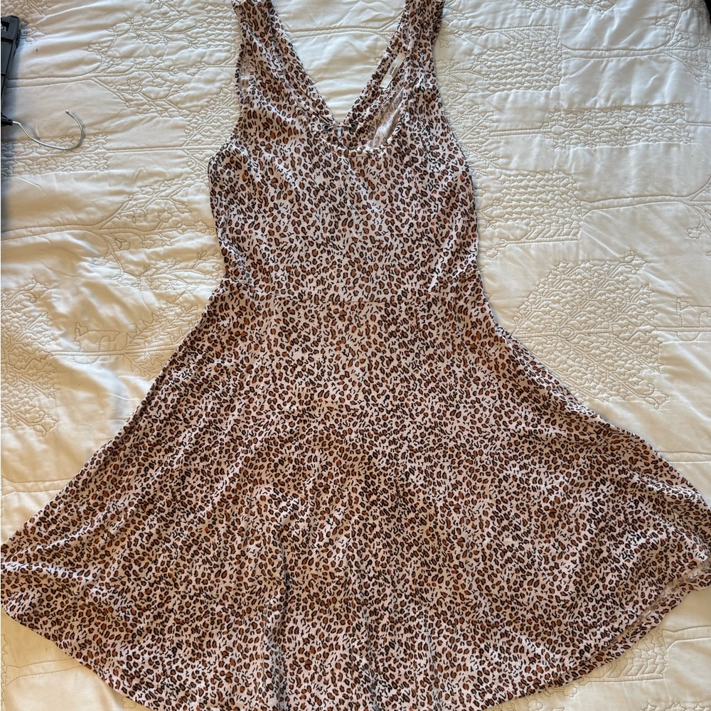 Vans Papercuts Dress Leopard Print Junior S Flare Mini